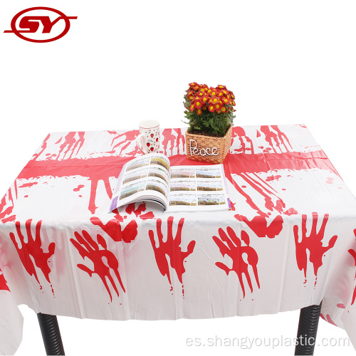 Handprint Sangre Peva Mantel para Halloween